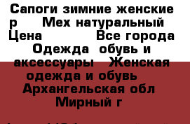 Сапоги зимние женские р.37. Мех натуральный › Цена ­ 7 000 - Все города Одежда, обувь и аксессуары » Женская одежда и обувь   . Архангельская обл.,Мирный г.